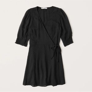 Abercrombie & Fitch Black Wrap Dress
